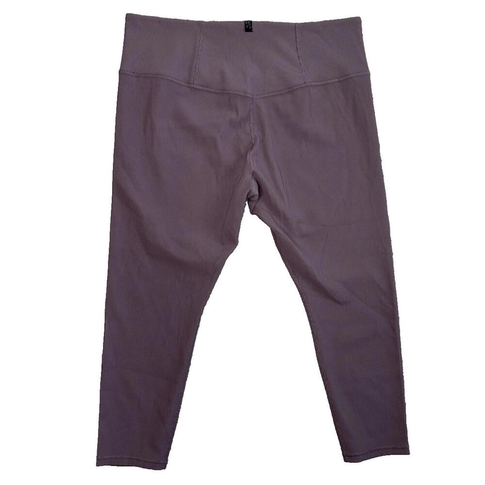 Athleta x Alicia Keys 3X Ribbed Elation Tight Leggings Purple Mauve Gym Stretch - Picture 4 of 9
